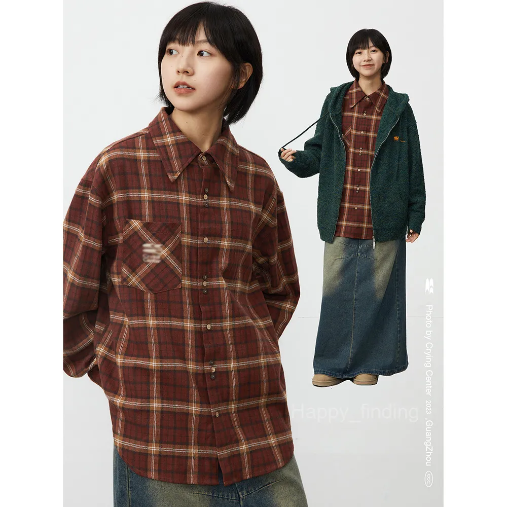 Camisa A Cuadros Casual De Hombres: Ajuste Relajado, Estilo