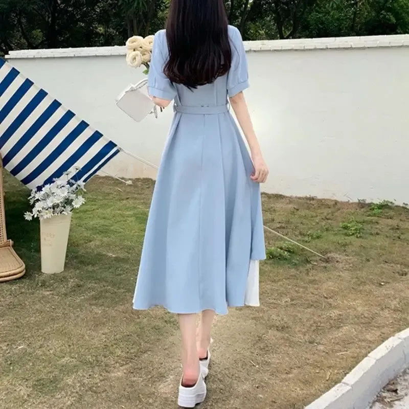 casual korean style dresses V Neck Long Summer Dress Womens... From Sereinstore, $24.17 In Bulk NWOT ENFOCUS STUDIO DRESS run smaller than US SCH005102_Y Color:As Shown Long