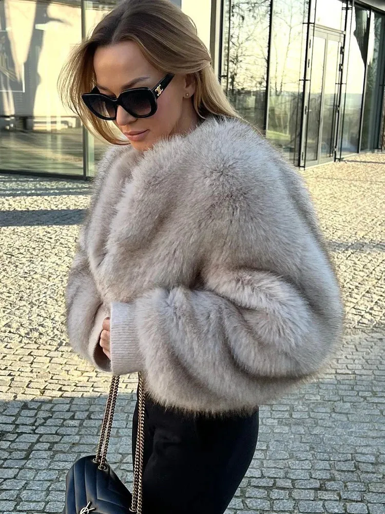 Fur sleeve cardigan sale