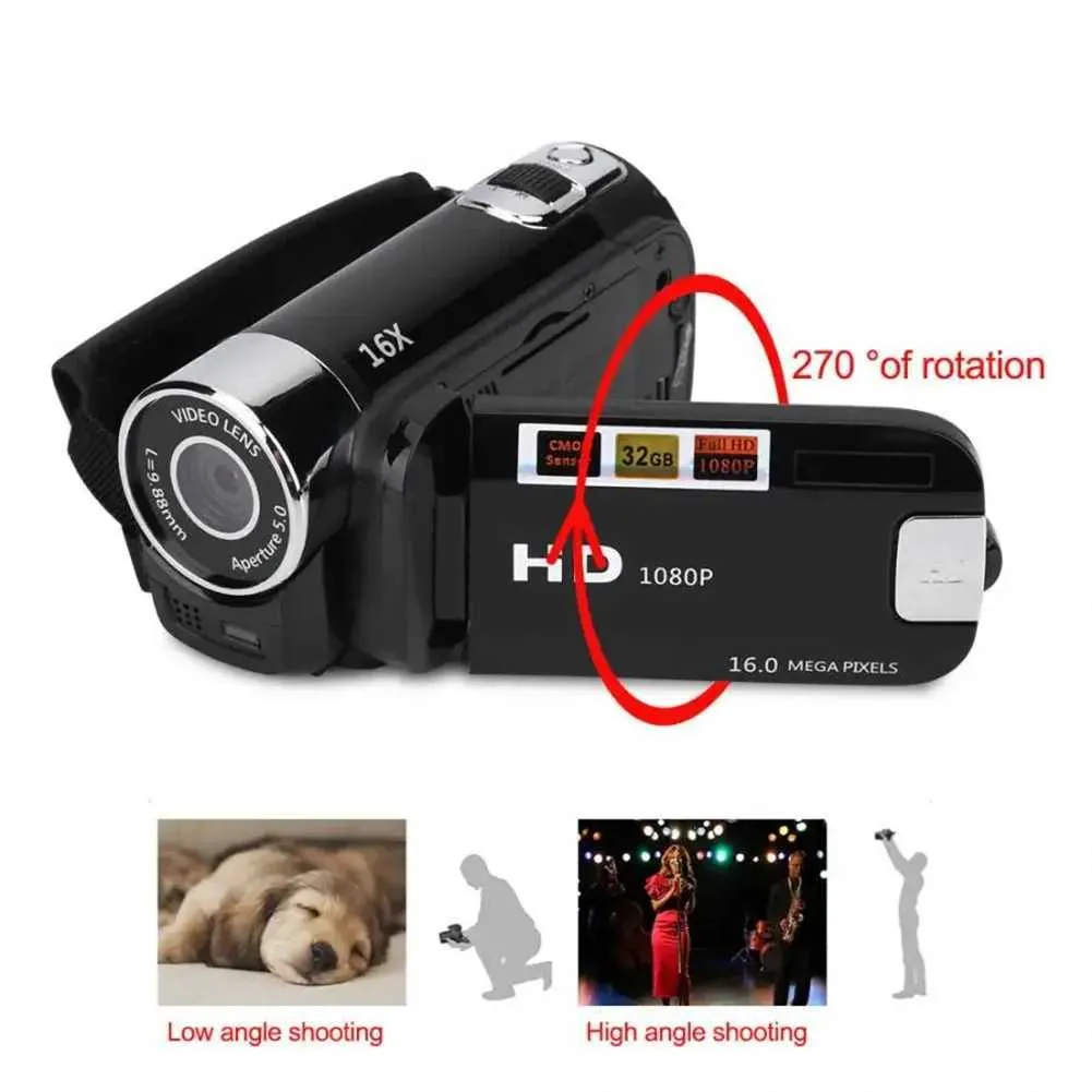 Vlogging Camera - Full HD 2.7K 42MP Camcorder With 3" Flip Screen, 18X Zoom, Webcam & 32GB Card - Perfect For YouTube Beginners