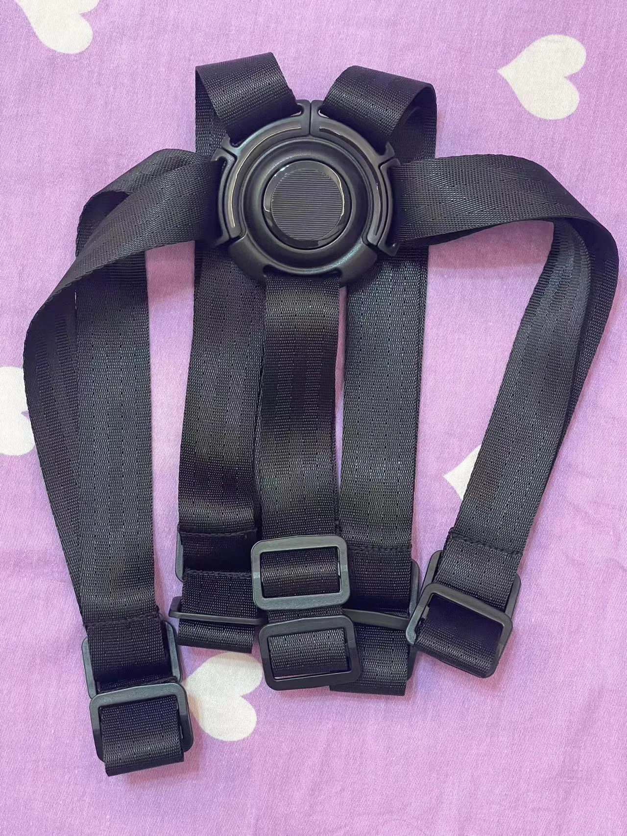 Point Magnetic Buckle Stroller Safety Harness for Babies Toddlers,  Universal Fit, Easy Installation, Adjustable, Secure, Black