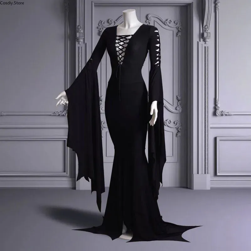 chinese dress ladies Amazon.com: Cosplay.fm Women's Vintage Gothic Long Dress Witch Style Black  Dress Halloween Cosplay Costume Dress (S, Black) : Clothing, Shoes & Jewelry main image 0