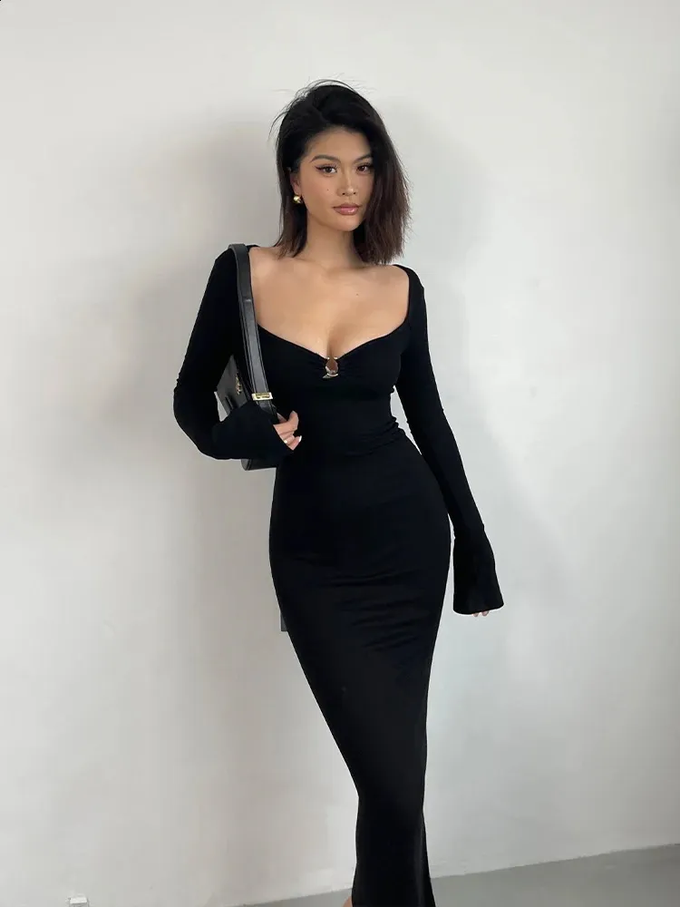 Womens V Neck Flare Sleeve Wrap Dress Elegant Spring High Waist Slim Fit  Fishtail Long Dress From Charm_clothes, $27.93 | DHgate.Com