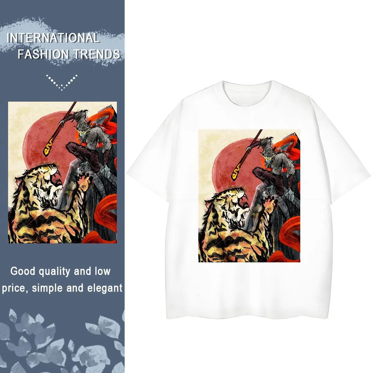 Stylist Man T Shirts 230g Cotton Cartoon Printing... From Teess 