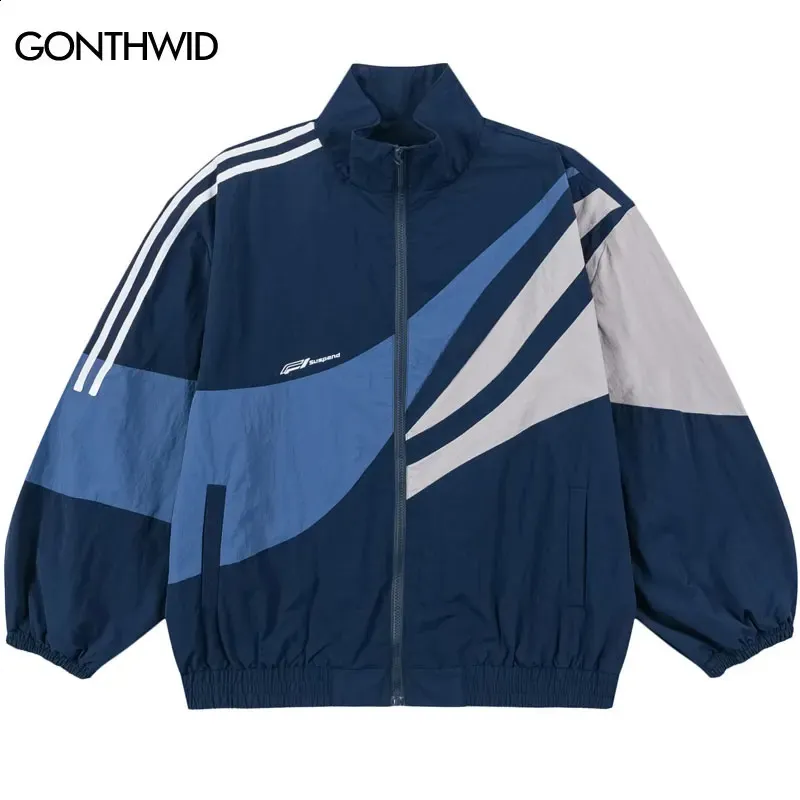 Y2K Vintage Oversized Full Zip Up Racing bomber jacket for