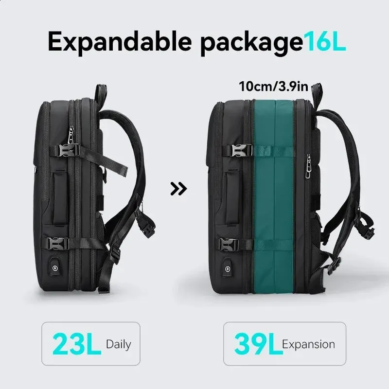 MARK RYDEN Large Travel Men Multi Functional 39L Expandable Airline Approved 17 3inch Laptop Backpack Ykk Zipper 240822_voghion.com