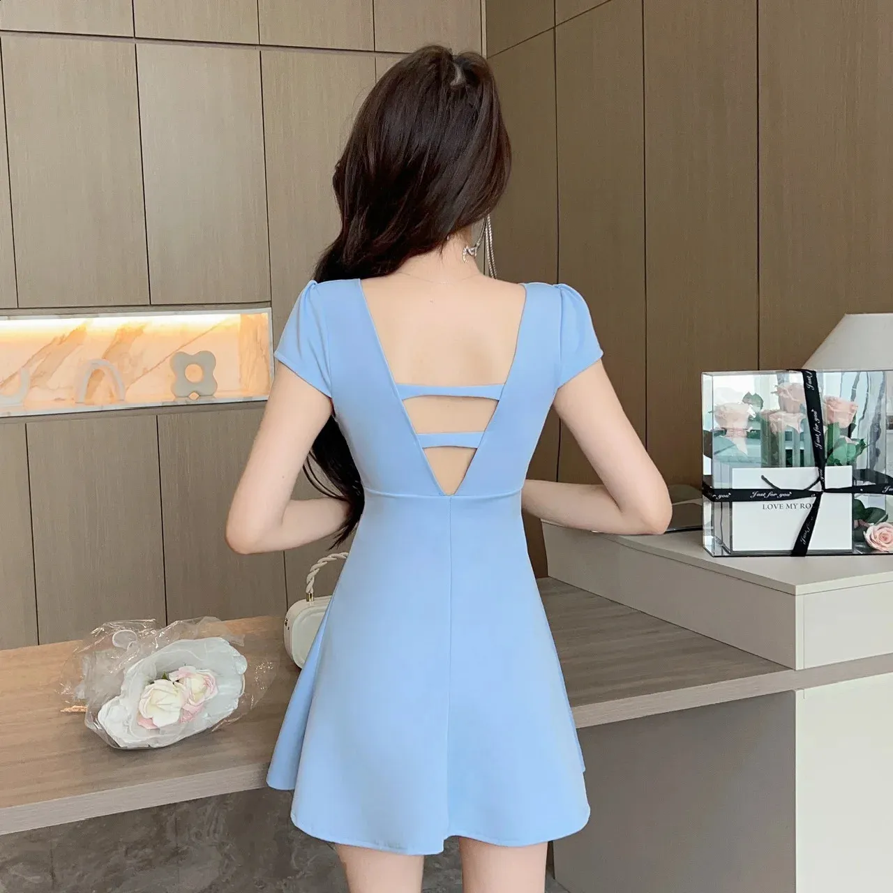 sachin and babi light blue dress Women's Sheath Dresses main image 1