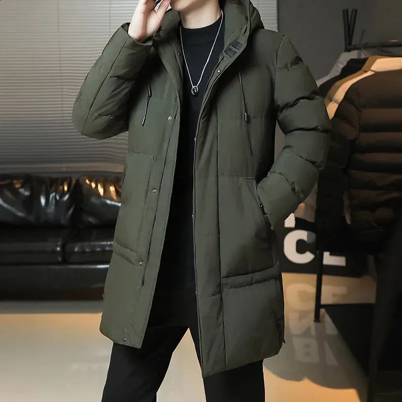 Veste D'hiver Matelassée Légère Pour Homme - Doudoune Chaude, Design Simple, Lavable En Machine