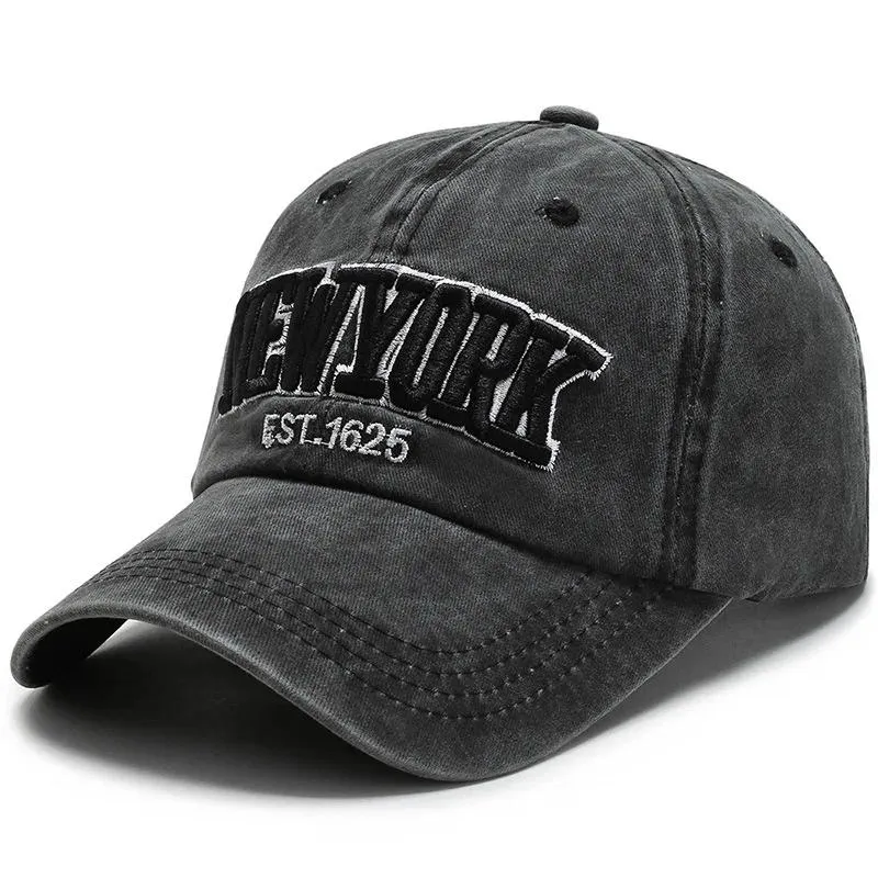 DHgate.com:York Distressed Washed Cotton Dad Hat - Unisex