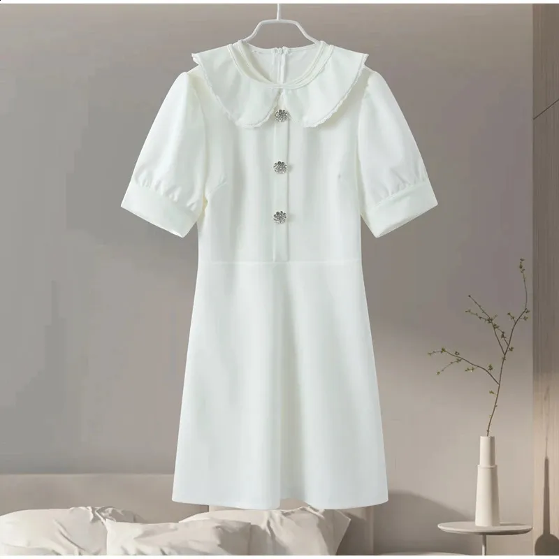 Elegant Peter Pan Collar Mini Dress Womens Short... From Sereinstore, $26.4  In Bulk | DHgate.Com