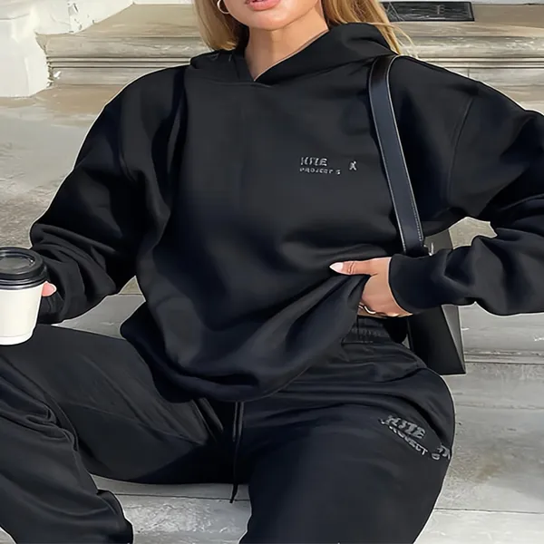 Versatile Women s Tracksuit with Pullover Hoodie and Athletic Pants Perfect Fit for All Ages