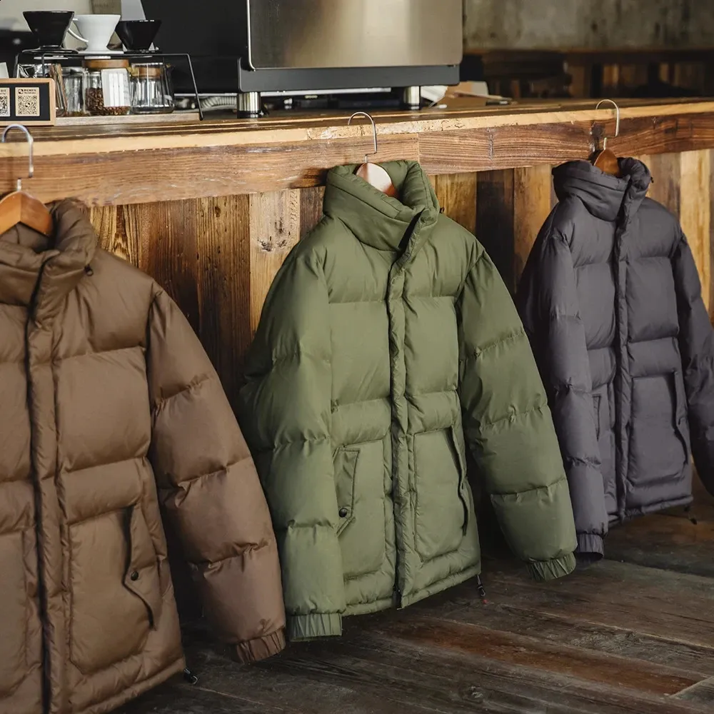 Maden Vintage Wax Surface Down puffer jacket with Removable Maden Vintage Wax Surface Down puffer jacket with Removable