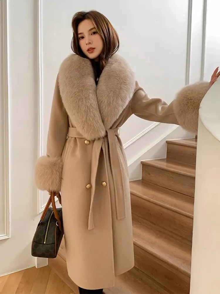 Manteau Long Col Fourrure Femme Veste Col Fourrure Femme New Arrivals