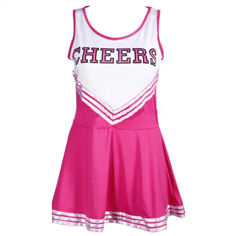 Costume Cheerleader Donna – Abito Carnevale Con Gonna A Pieghe, Pompon E Calzini, Taglie S-XL