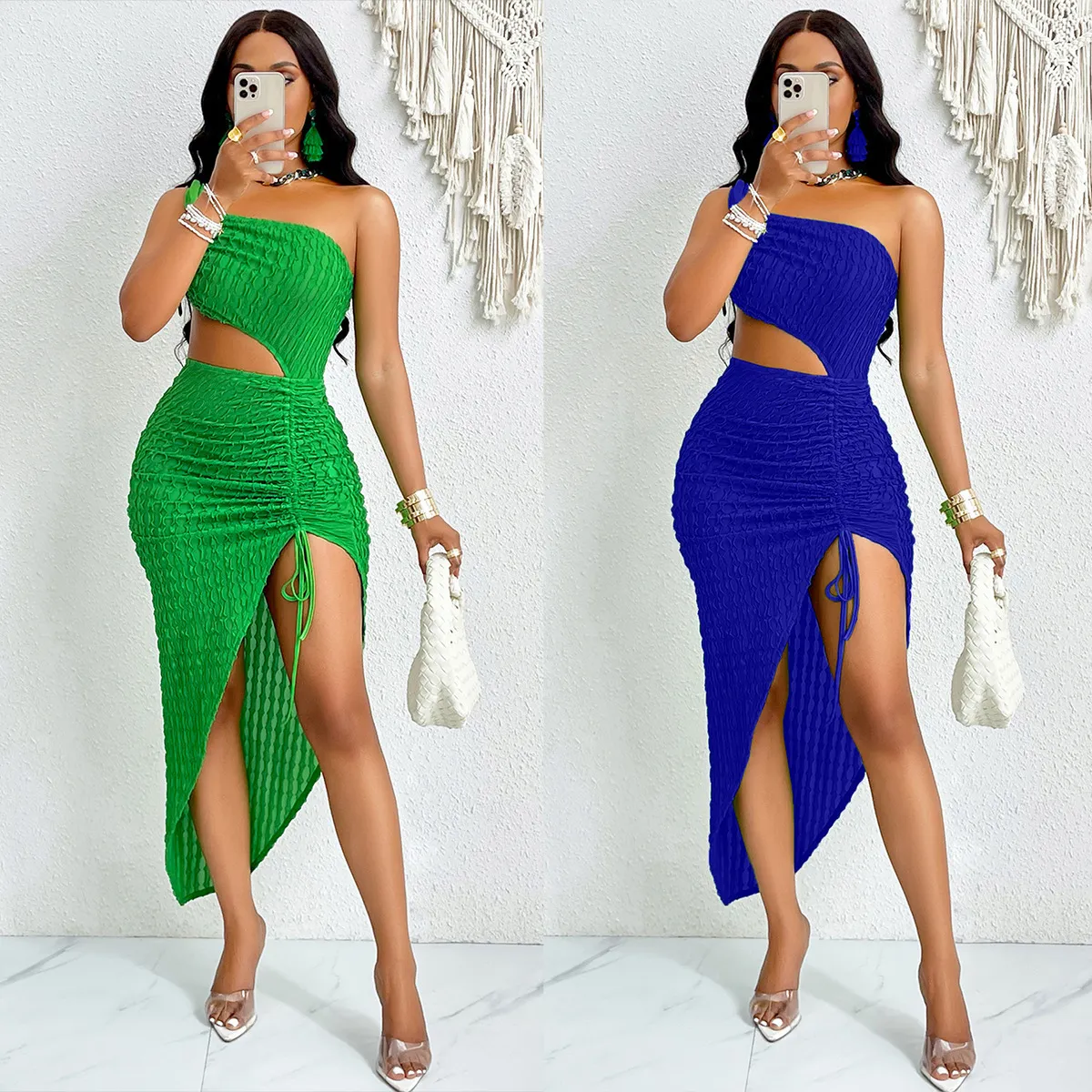white christmas dresses Aleta Asymmetrical Cut Out Homecoming Dress 1356 main image 0