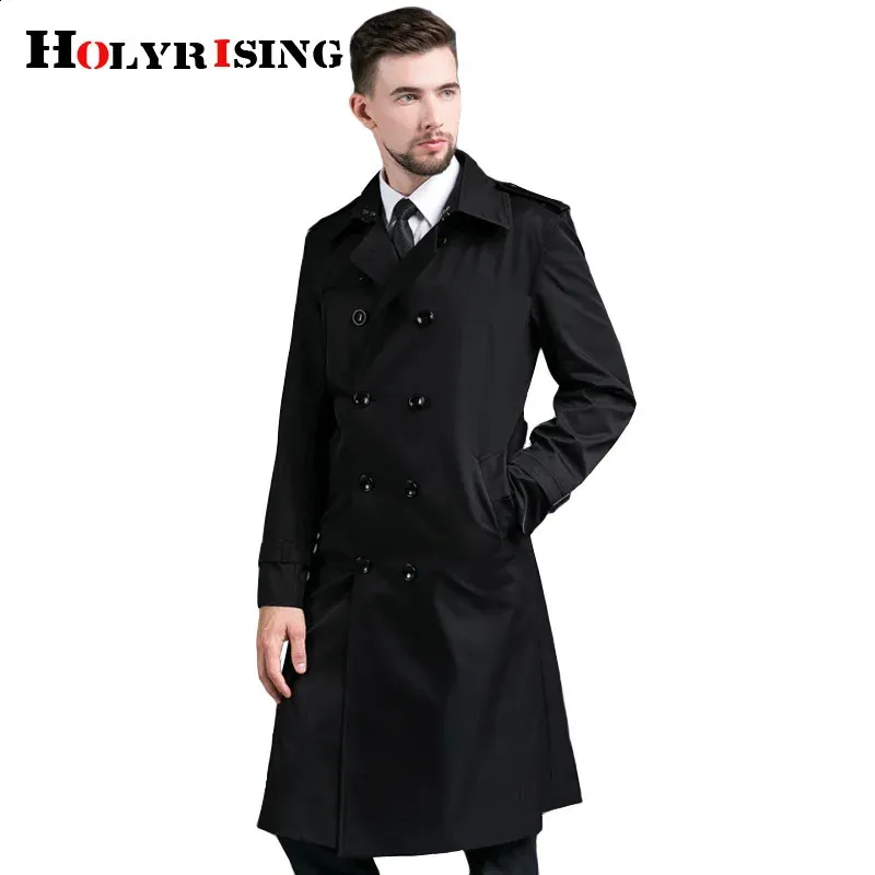 Mens Wool Trench Coats: Double Breasted Pea Coat, Long