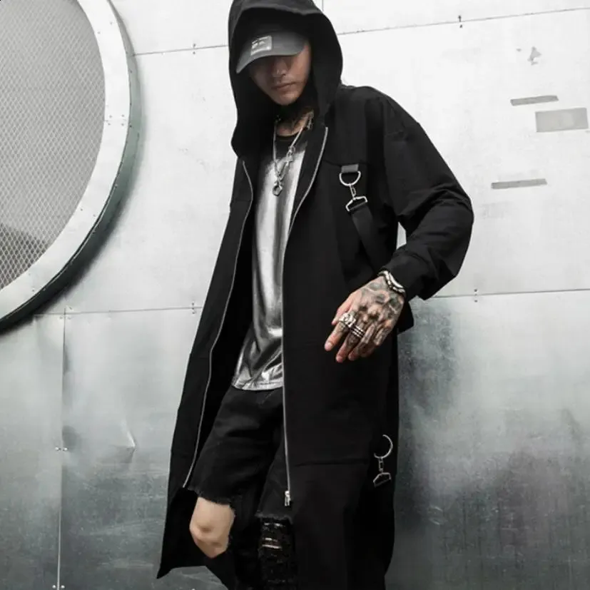 ジャケット・アウター LONG TRENCH COAT/Hype Mens Hooded