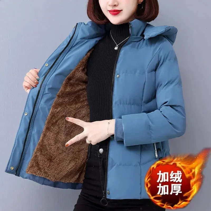 Veste Longue En Peluche Femme Avec Capuche - Doublée Chaude Pour Hiver - Style Décontracté Avec Poches Et Fermeture éclair