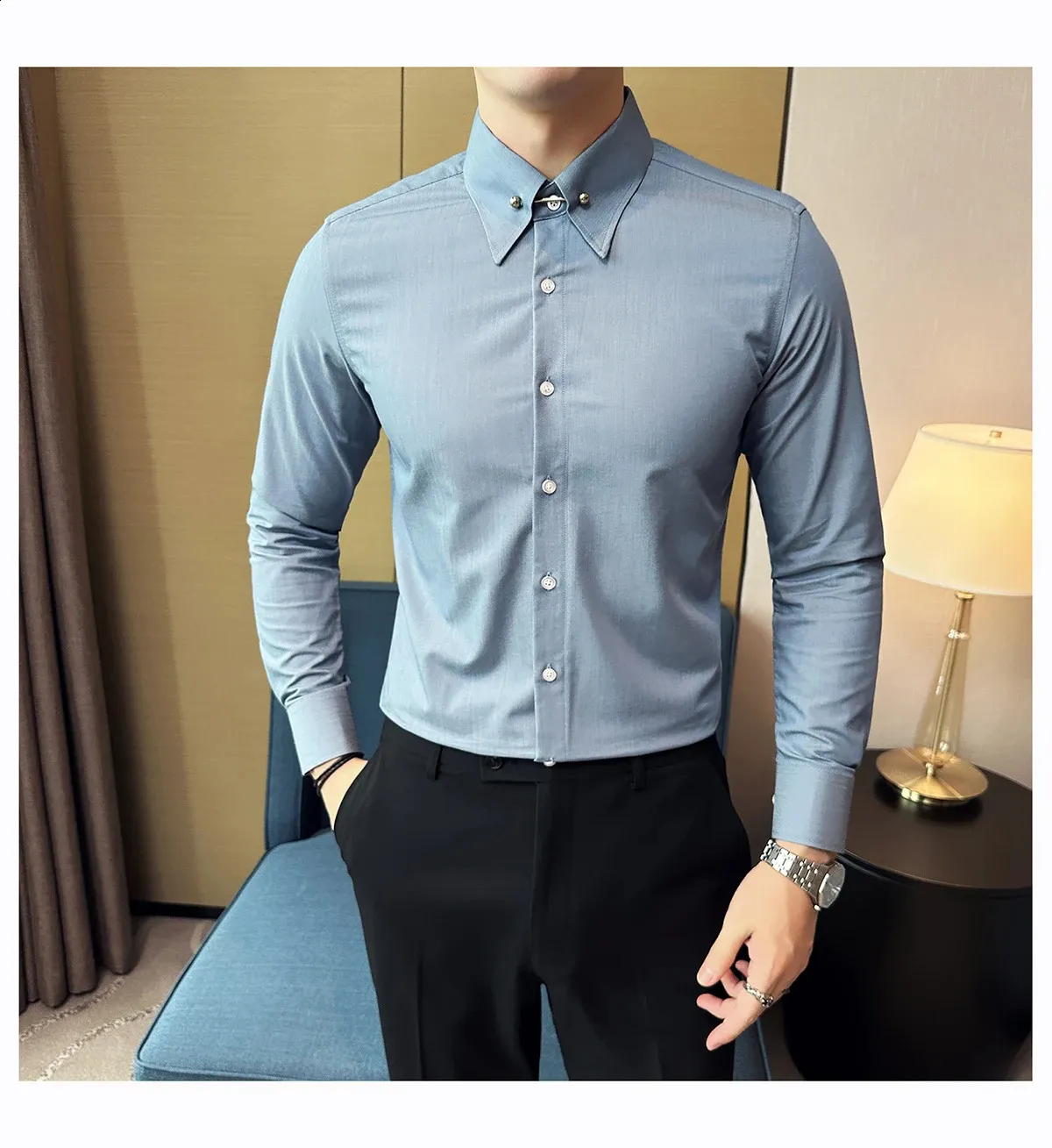Tencel Chemise Homme Manches Longues En Fibre De Bambou - Sans Repassage, Coupe Slim, Pour Bureau Et Casual Chemise Bambou Coton Tencel Chemise Homme Manches Longues En Fibre De Bambou - Sans Repassage, Coupe Slim, Pour Bureau Et Casual Chemise Bambou Coton