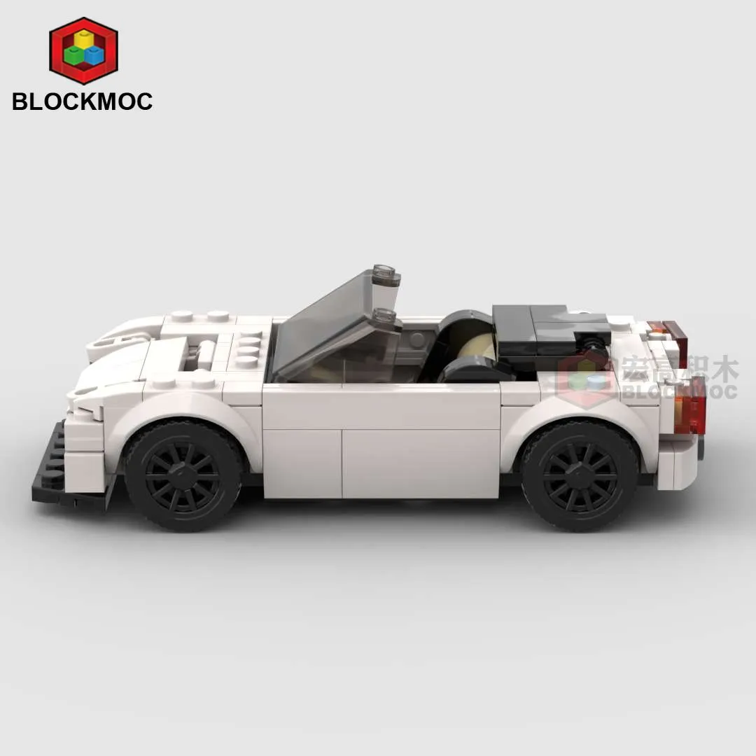 Moc Bricks Mazda Miata Racing Sports Car Convertible Building Blocs Toy Toy for Adults Kids 2024 Gift
