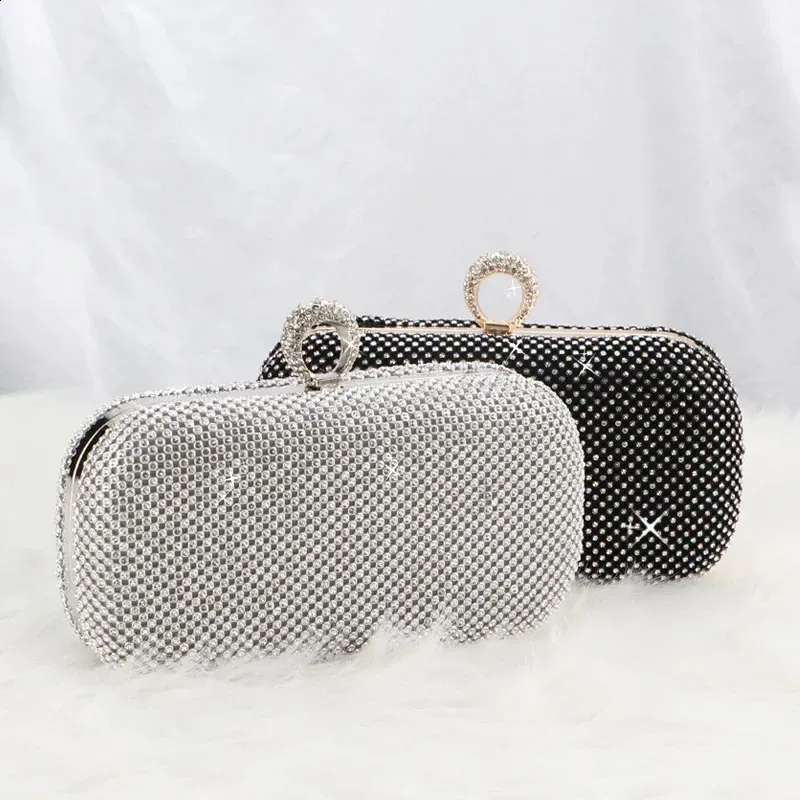 Logistics Alexander Mcqueen Silver Clutch Women Diamonds Evening - Main Image