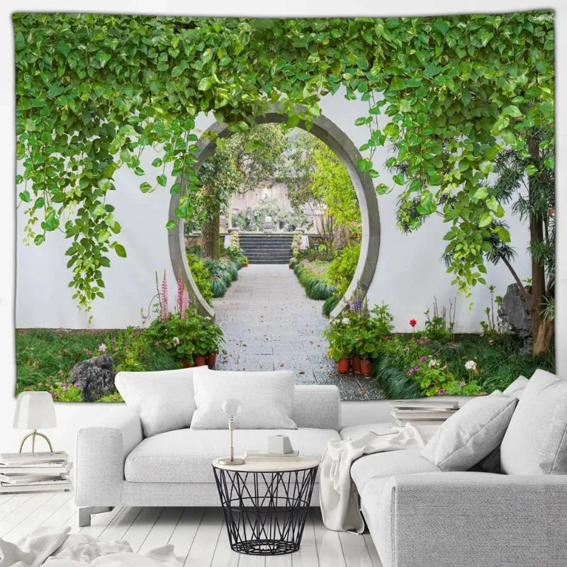 Wall Decor Tapestry Shop Near Me Garden Landscape Tapestry: Floral