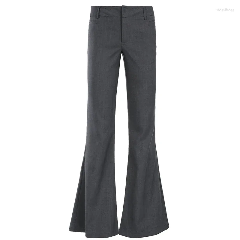 パンツ balloon POCKET flare trousers gray hype DHgate.com:Vintage Flare Trousers - Grey Low Waist Pants for