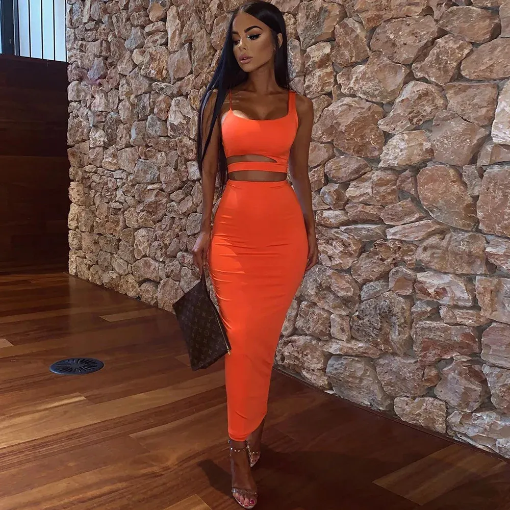 Orange skirt neon 2025