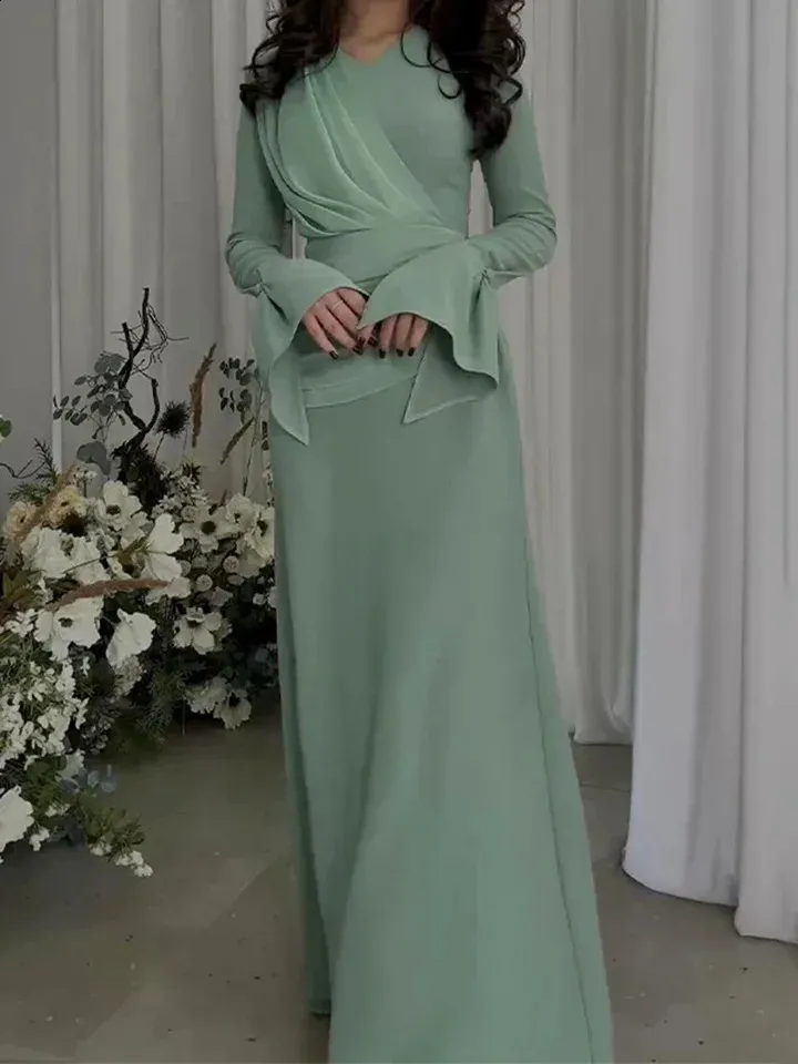Green fit and flare spring wrap dress 4966 Green fit and flare spring wrap dress 4966