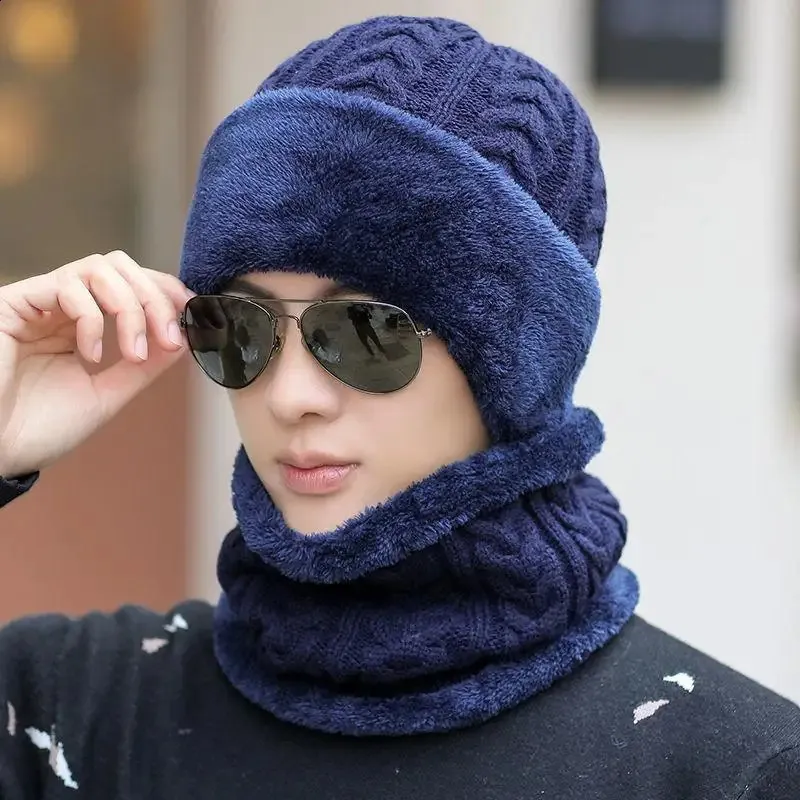 Add Fleece Lined Winter Hats Wool Knitted Warm... From  display picture 1