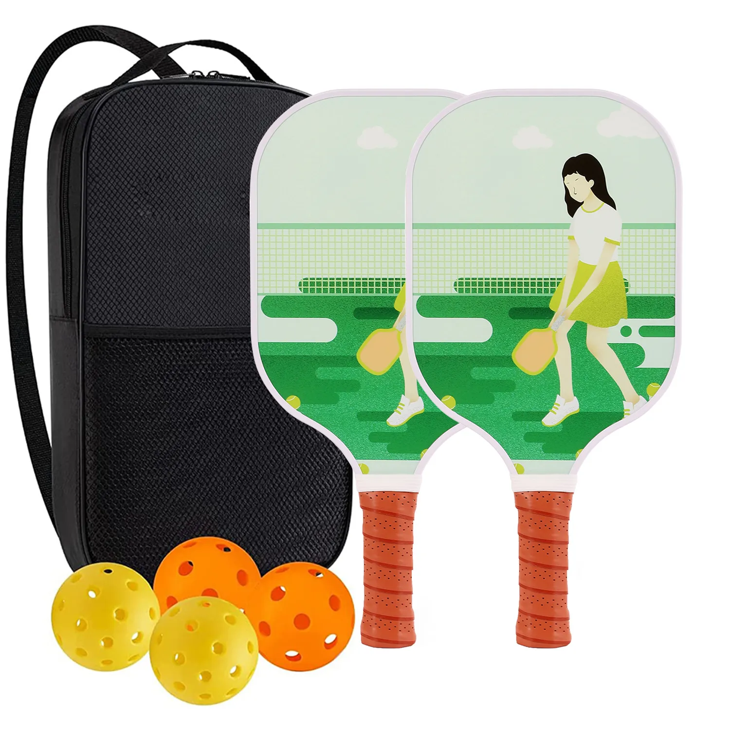 Pickleball Rackets Ed USAPA Pickleball Paddles Set With Fiberglass Face For... From Ycbest ...