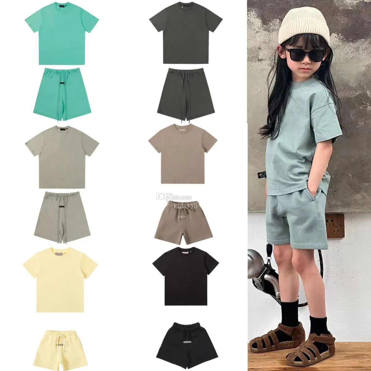 Classic Style Kids Set: Boys And Girls T Shirt And Shorts Classic Style Kids Set: Boys And Girls T Shirt And Shorts
