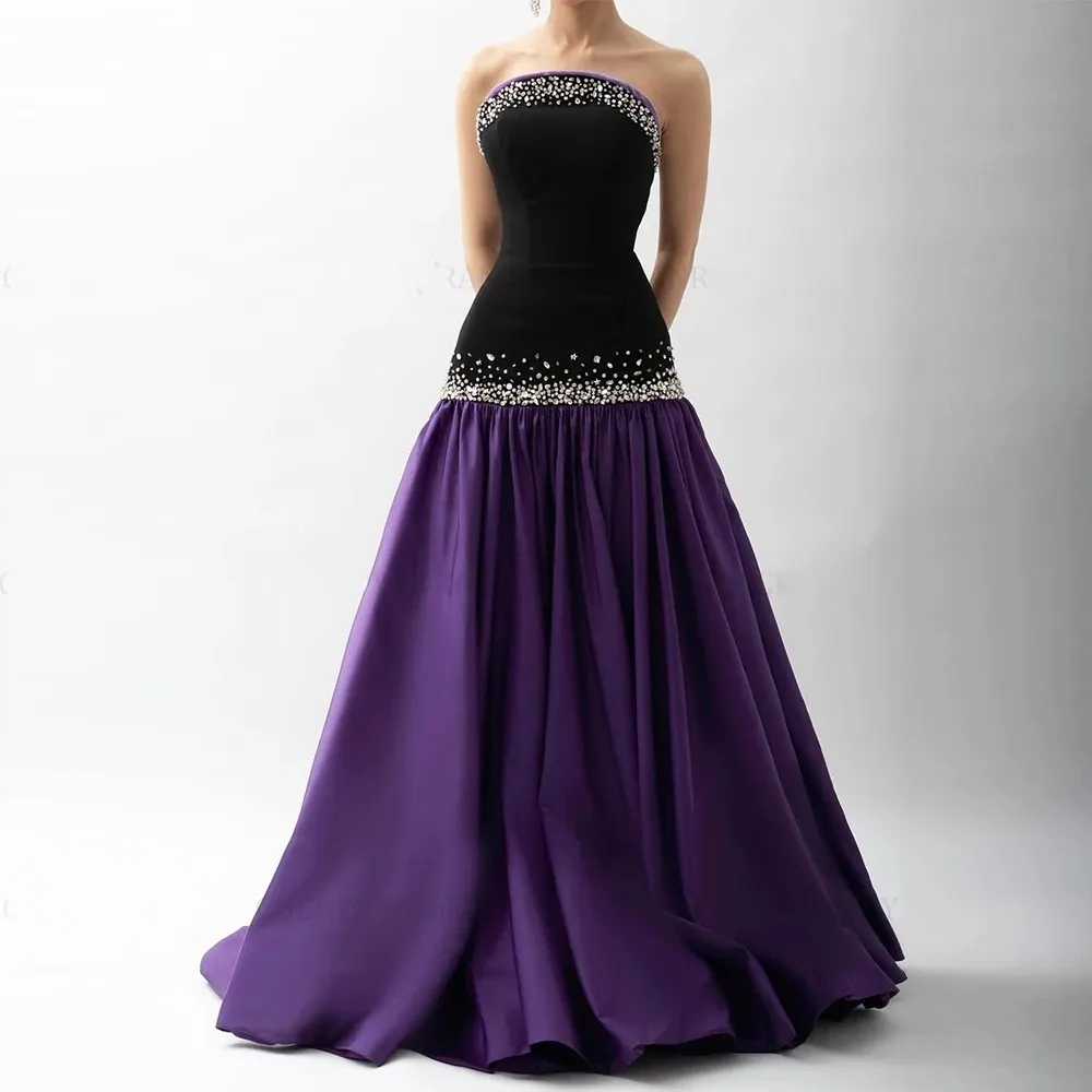 black dress long sleeve short ruffle maxi Size:xs Season: AW23 Purple dress with black