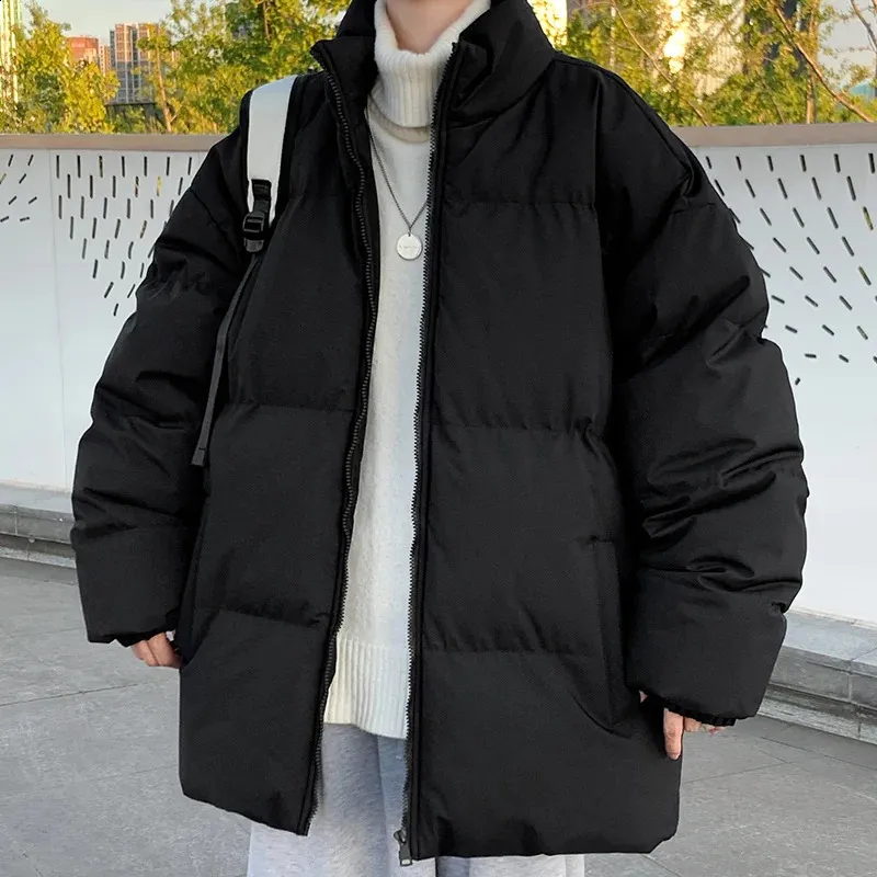 Winter Oversized Stand Collar Thick Warm Oversized Puffer Jacket for Men and Women - Loose Parka Coat for Casual and Formal Wear (240823)