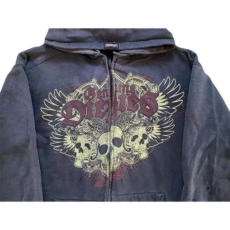 トップス vintage d.i.a skull long zip hoodie $_57.JPG?set_id=880000500F