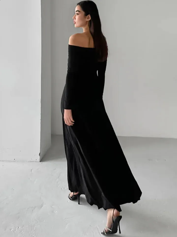 winter black maxi dress Black Velvet Dress - Bridesmaid Dress
