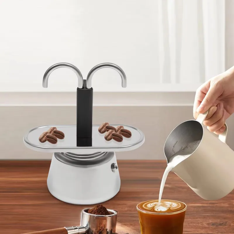 Mini Espresso Maker Cup Moka Pot, Italian Style Coffee, Easy