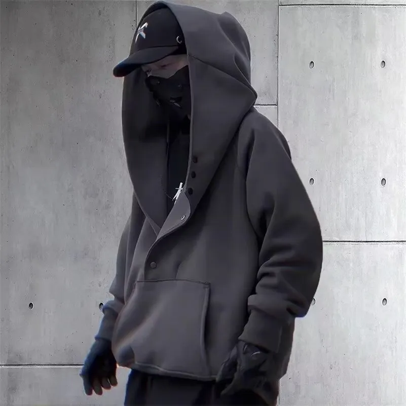Men's Y2K Turtleneck hoodie essential - Oversized High Men's Y2K Turtleneck hoodie essential - Oversized High