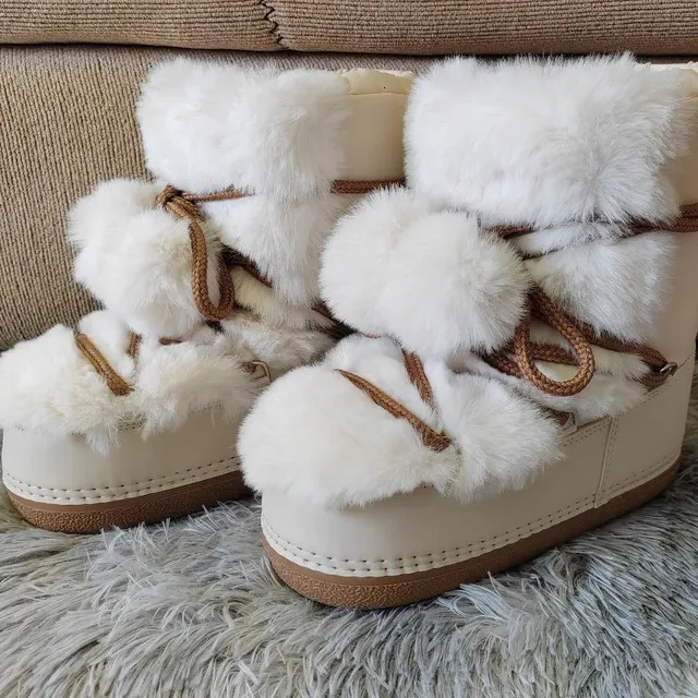 LADIES WATER RESISTANT MEMORY FOAM SNOW WINTER WARM FUR LINE COMFORT ANKLE BOOTS