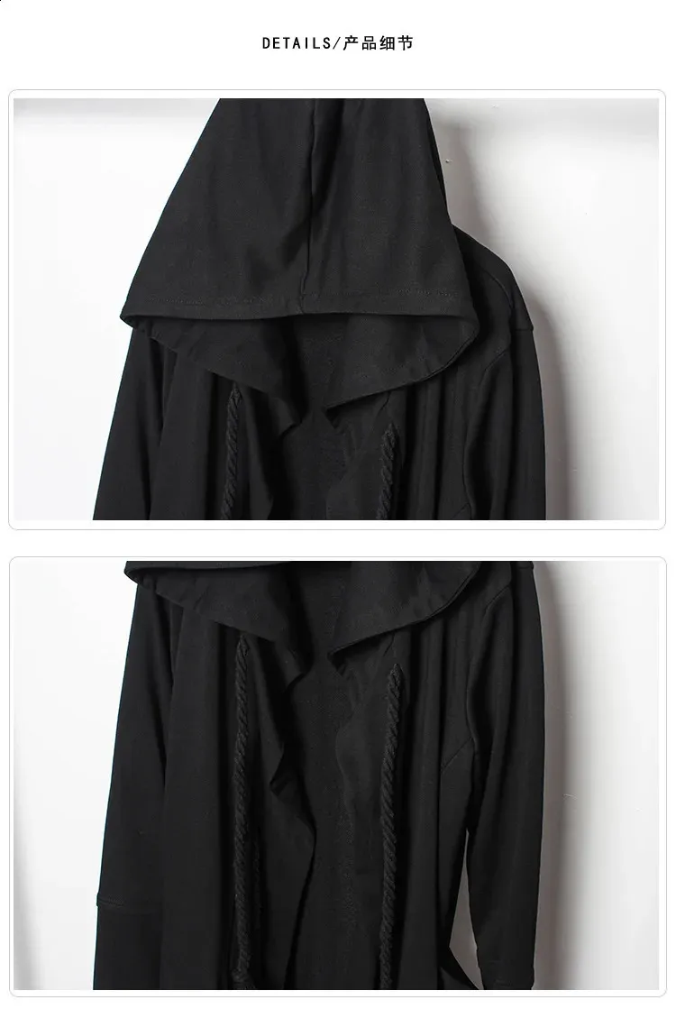 秋の準備いかがですかtimeison HOODED COAT (Cordura) Mens Spring/Autumn Long Windproof Trench Coat, Solid Color