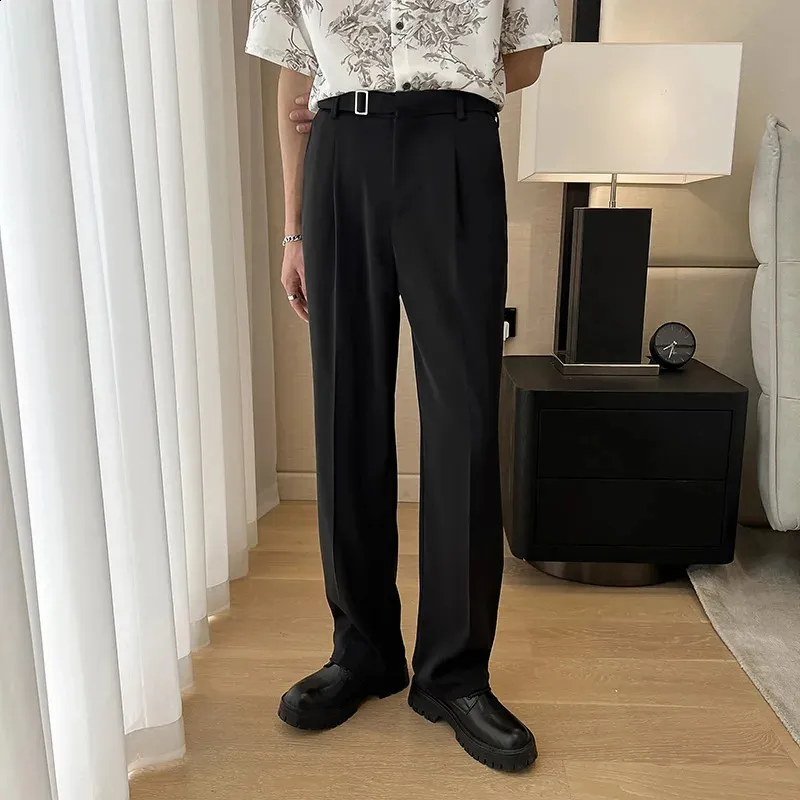Korean Commuting Wide-Leg Suit Pants: Vintage Style Streetwear