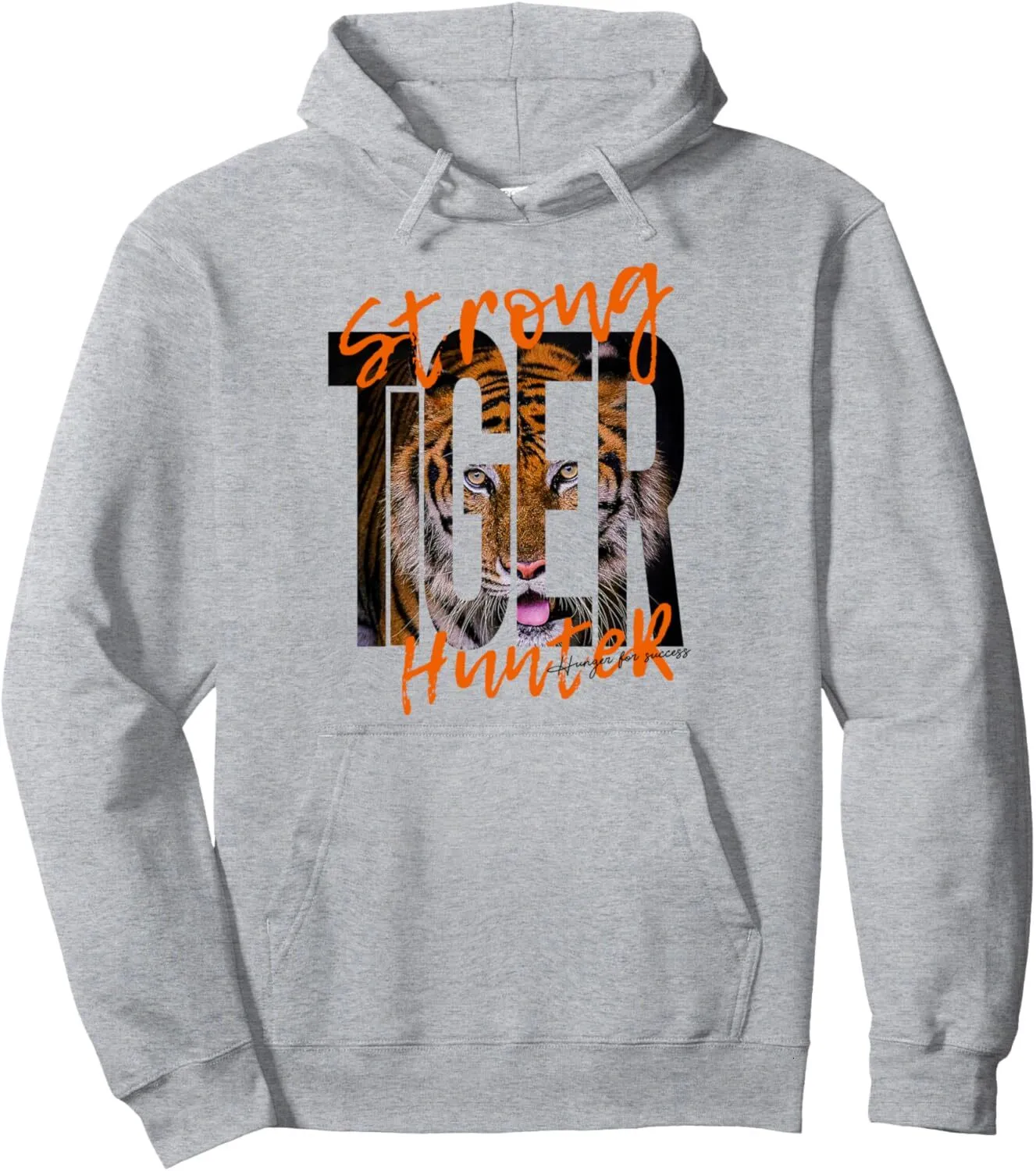 Wild Tiger Graphic Hoodie Fashion Pullover Sweatshirt for Men Women, Trendy Tiger Print, Long Sleeve, Short Sleeve Options