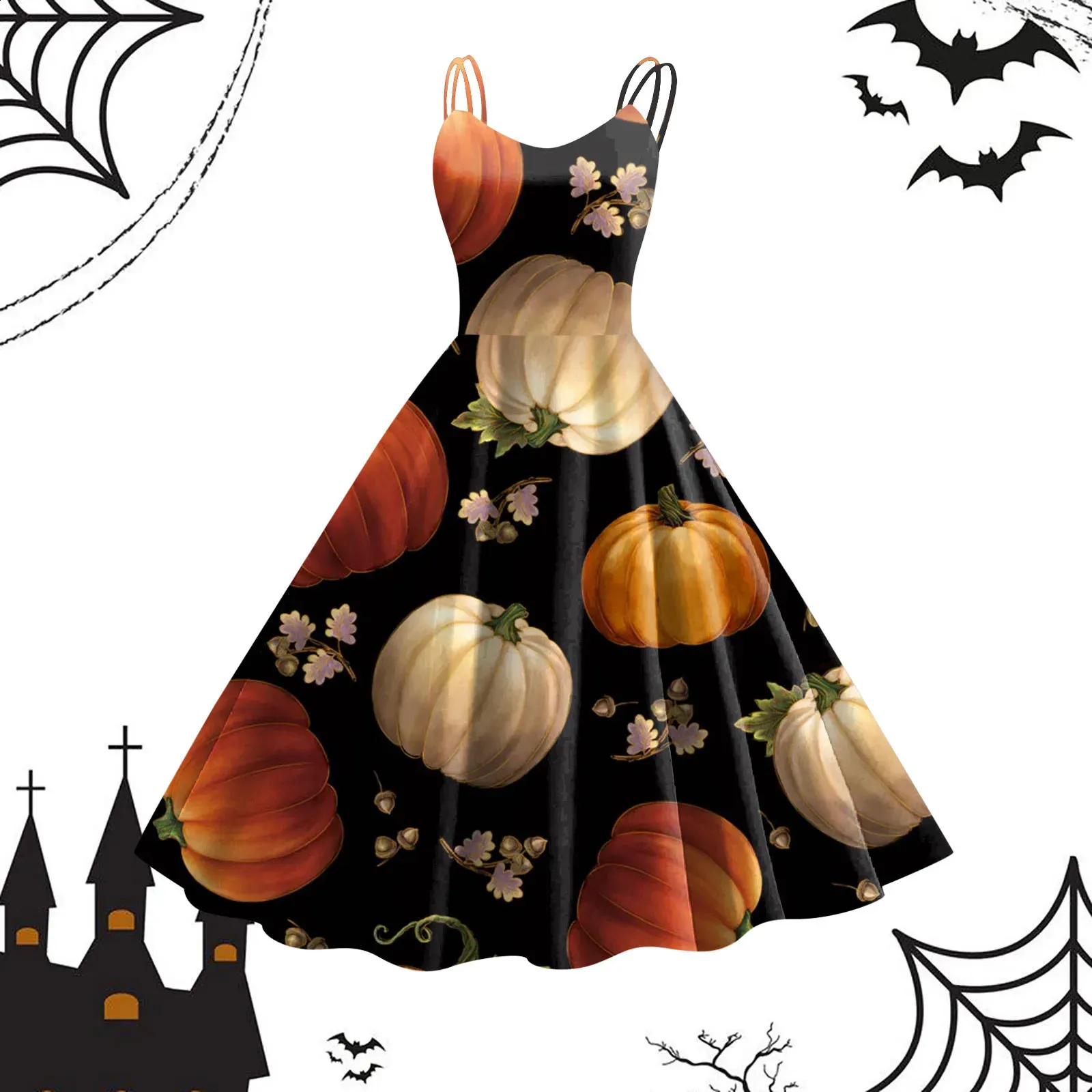 Pumpkin Print Halloween Dress - A-Line Swing Party Costume - Shop Now! Best Seller from Dhgate Basic & Casual Dresses - price 45.61 Pumpkin Print Halloween Dress - A-Line Swing Party Costume - Shop Now! Best Seller from Dhgate Basic & Casual Dresses - price 45.61