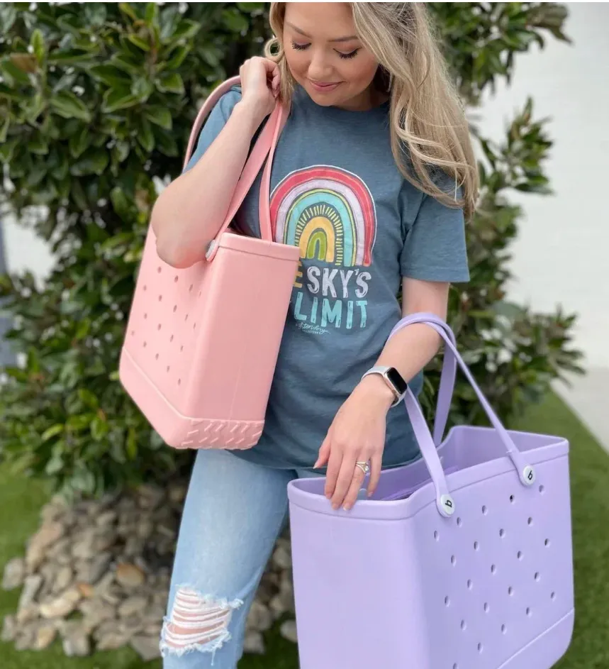 Eva Large Rubber Tote Bag Lake Bag Summer Rubber Totes PVC Large