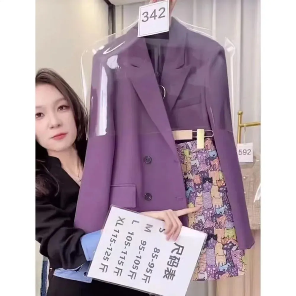chinese dress ladies Zapakasa Women Sparkly Purple 2 Piece Women Prom Suits Notched Lapel Party  Tuxedo with Sleeves main image 0