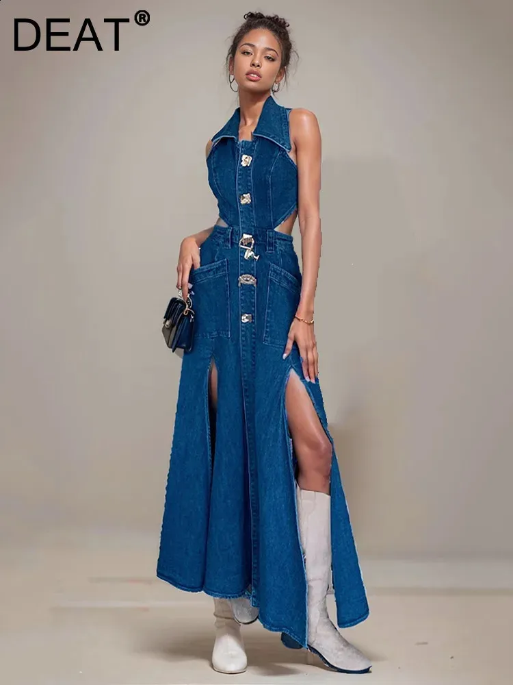 sachin and babi light blue dress Verified Supplier Denim Dress Long 2k+ main image 0