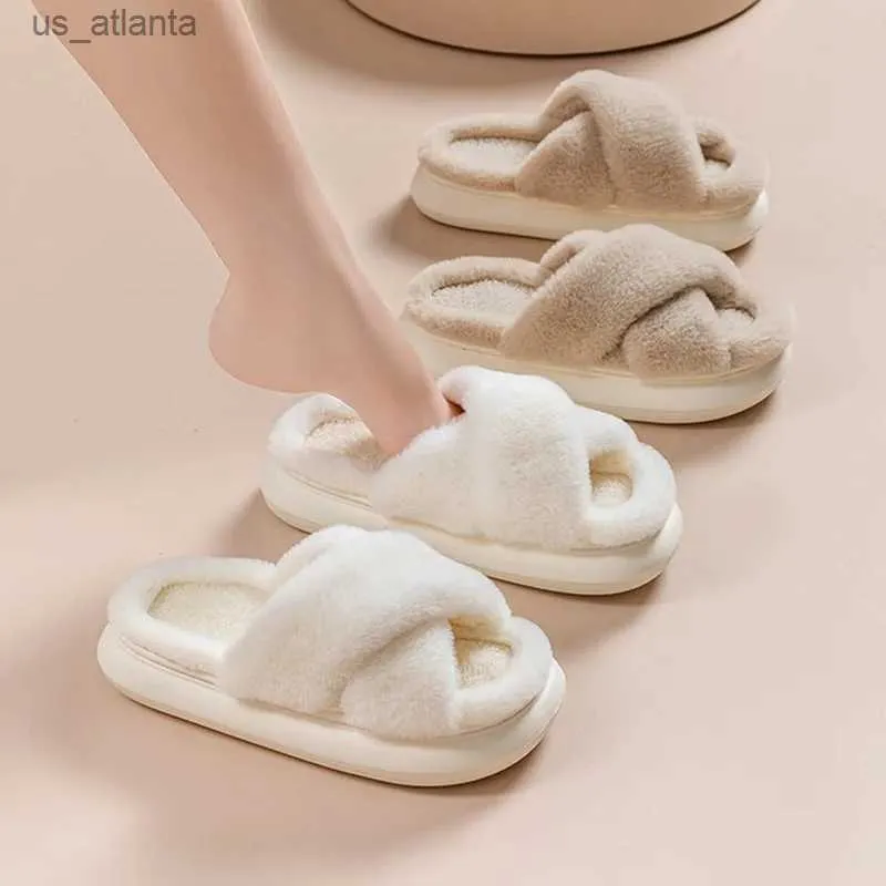 Women's Fuzzy Animal House Slippers - Cozy Rabbit Design With Memory Foam & Anti-Slip Soles