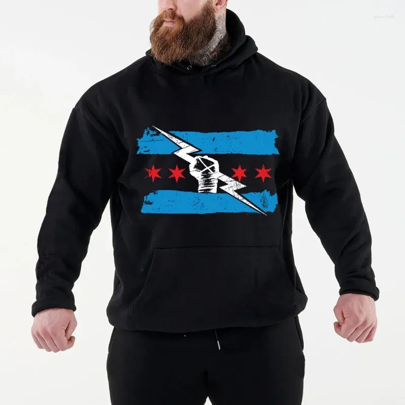 Wrestler Regresa A CM Punk Hoodies Mens Sportswear Black