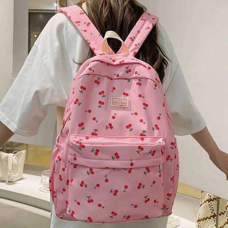 Classic Fashion CHERRIES Backpack 3 pc Set Amazon.com: KiuLoam 17 Inch Backpack Pattern Of The Cherry  main image 2