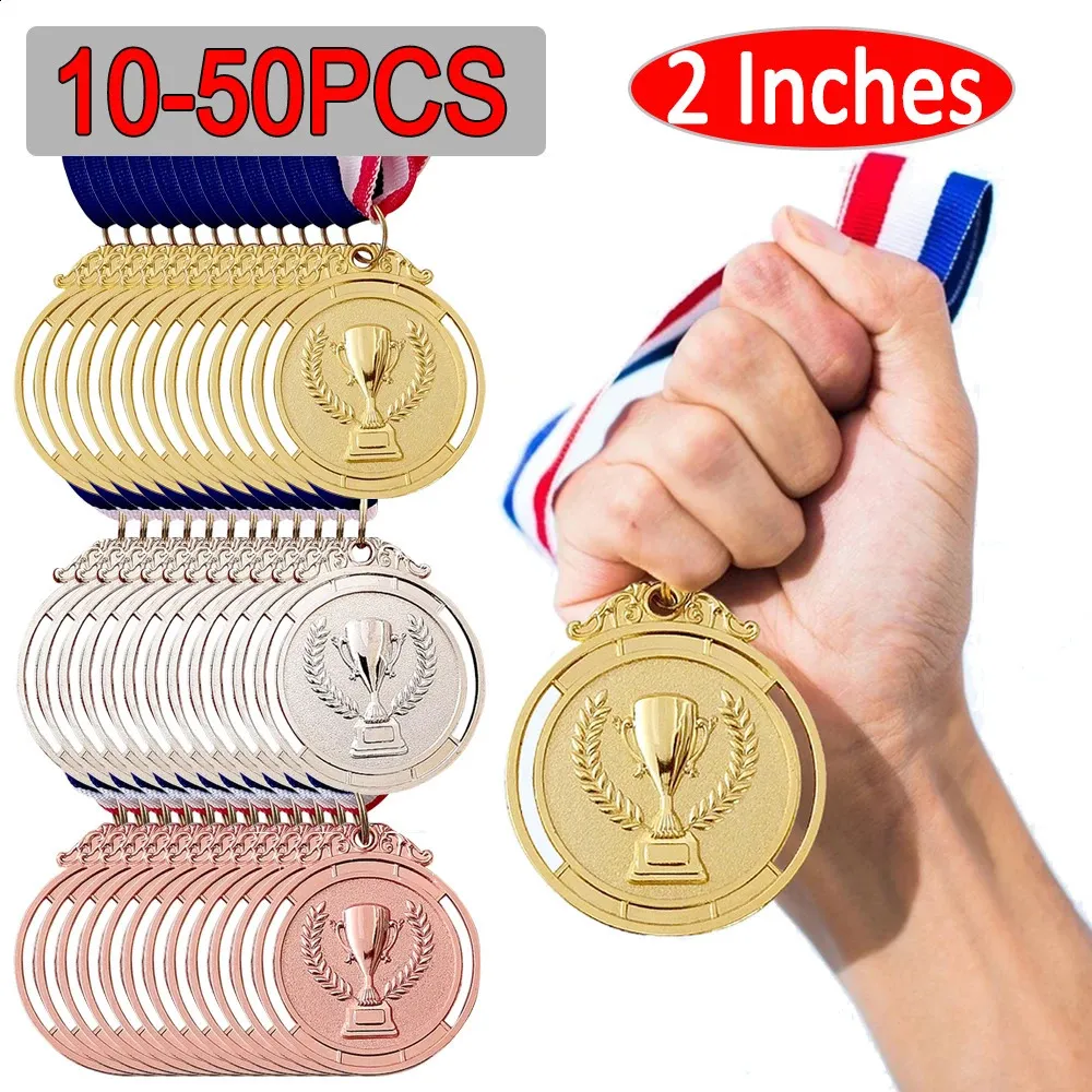 3 Styles Winner Award Medals Alloy Medals With Ribbon 1st 2nd 3rd Place Medals Metal Award Medals Gold Silver Bronze Award Medals Games Sports Competition